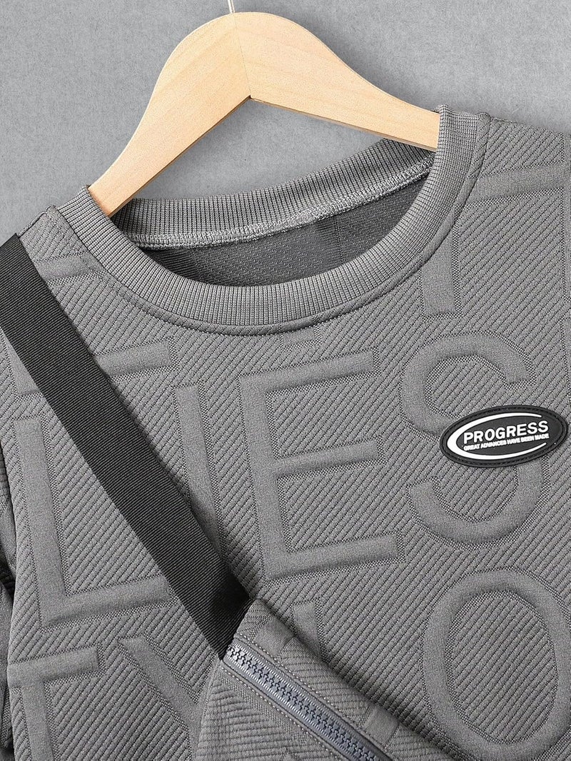 Ltvoo Store 2 Piece Boys Kids Sweatsuit Fall Winter Clothes Pullover Sweatshirt and Jogger Pants Clothing Sets with Bag 7-14 Years - Image 3